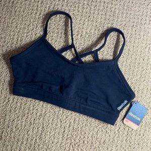 New Reebok Black Low Support Strappy Sports Brasz XS